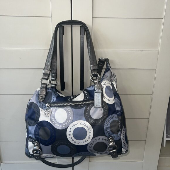 Coach Print Sateen Alexandra Satchel Crossbody Handbag - Picture 5 of 11